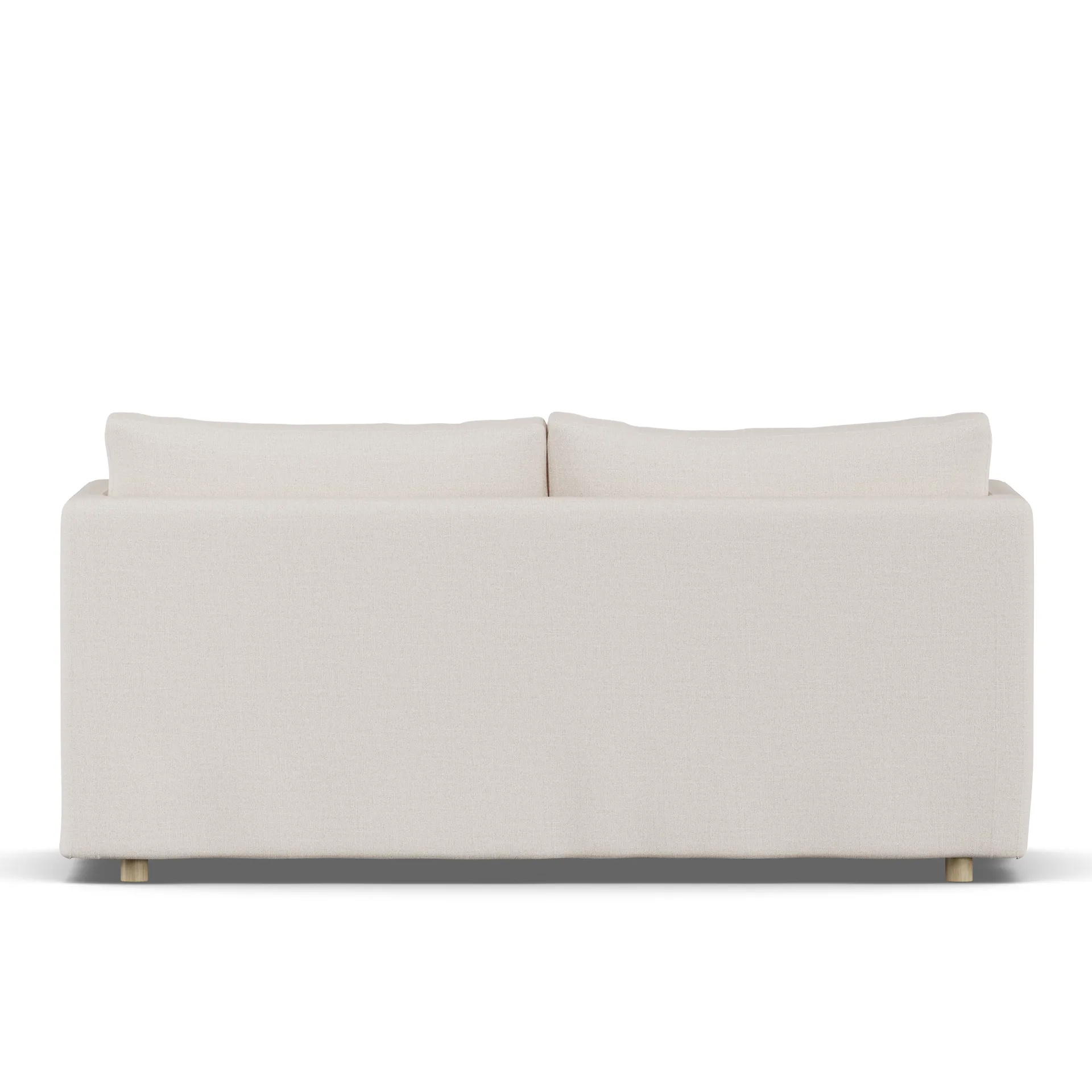 Linnevik Sofa, Same Off White 6671-Eiche weiß geölt, 2-sitzig, mit Volant 1898