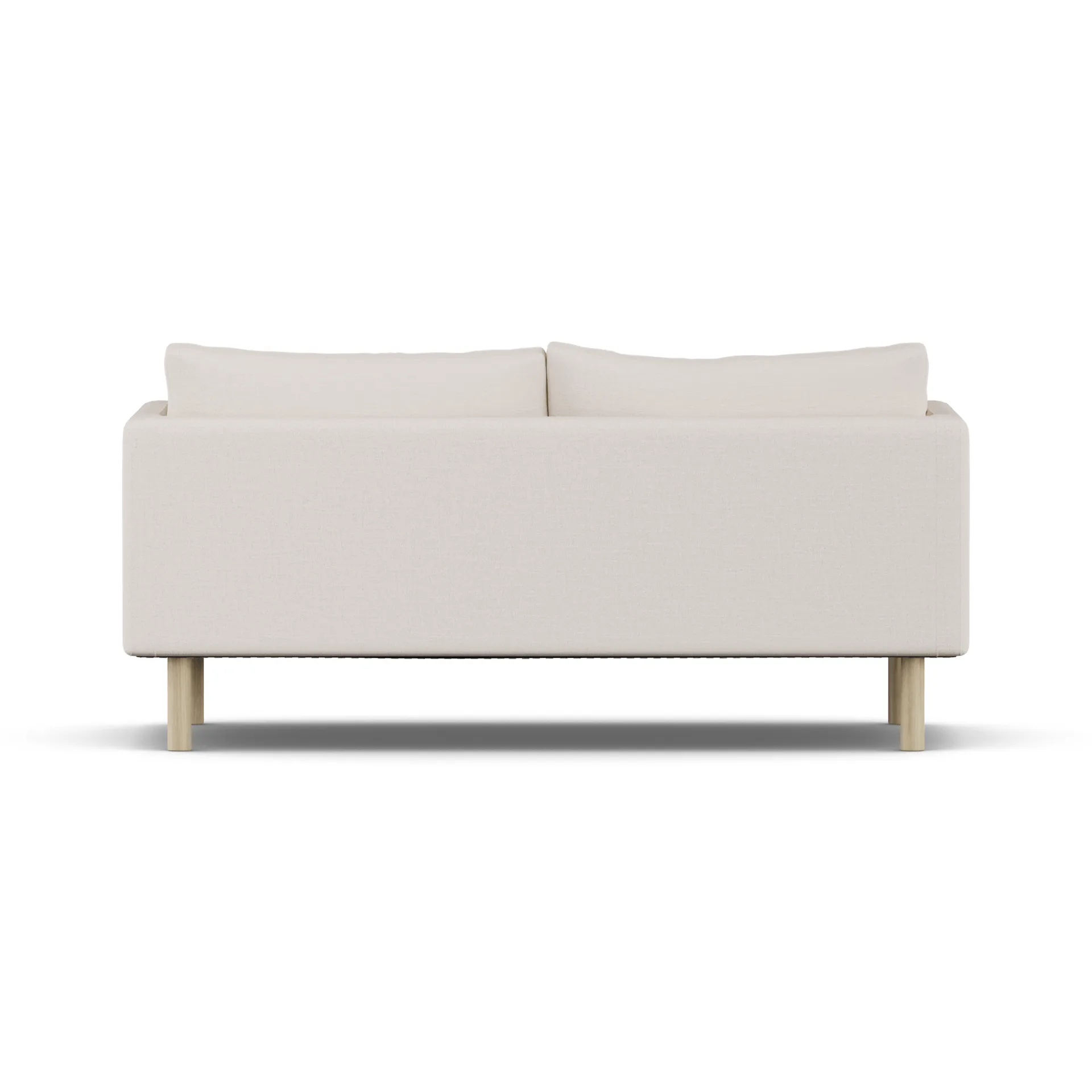 Linnevik Sofa, Same Off White 6671-Eiche weiß geölt, 2-sitzig, ohne Volant 1898