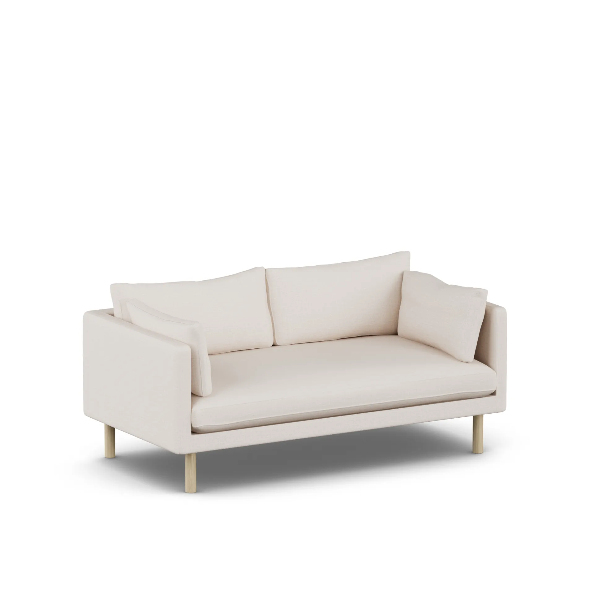 Linnevik Sofa, Same Off White 6671-Eiche weiß geölt, 2-sitzig 1898