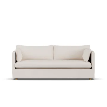 Linnevik Sofa - Same Off White 6671-Eiche weiß geölt, 3-sitzig, mit Volant - 1898