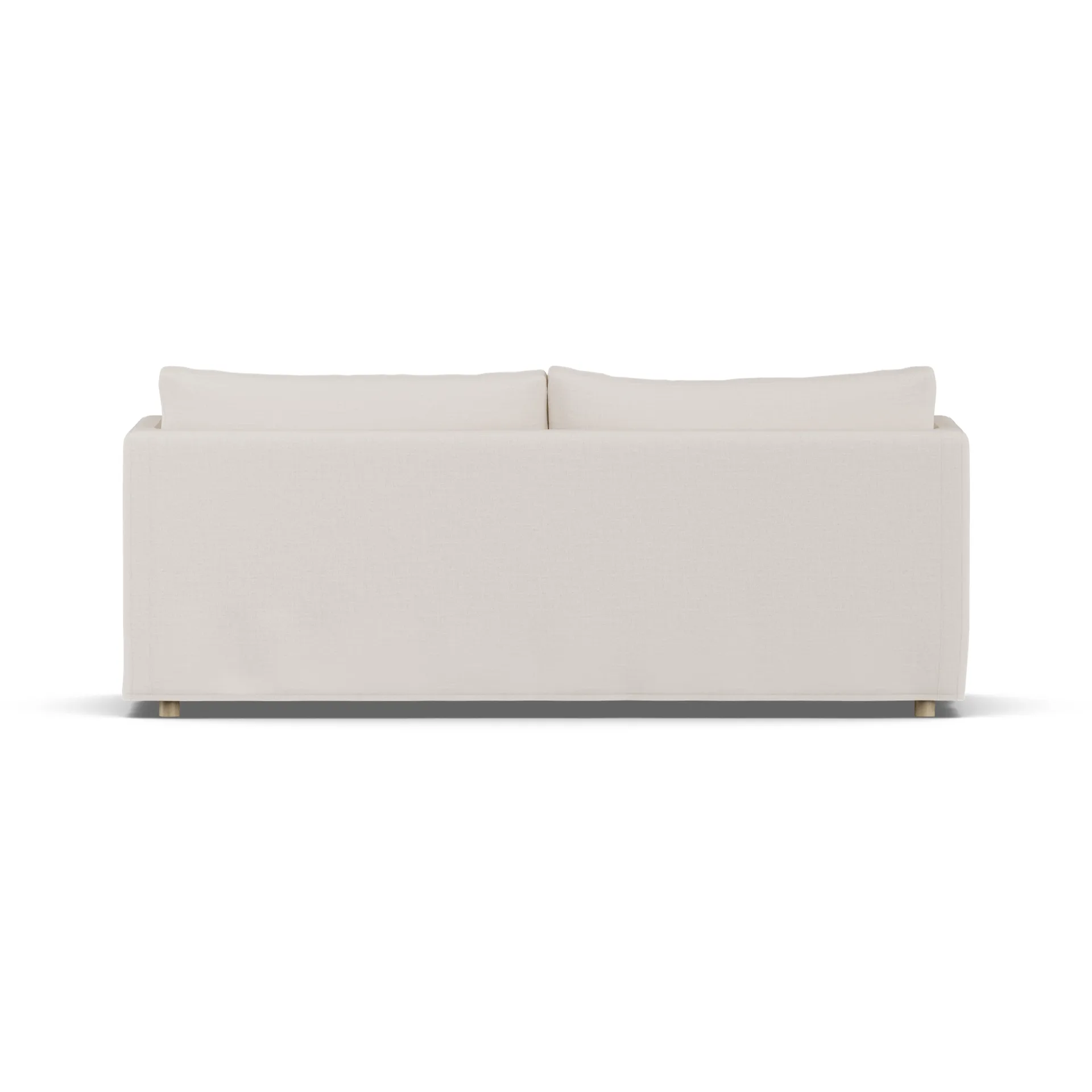 Linnevik Sofa, Same Off White 6671-Eiche weiß geölt, 3-sitzig, mit Volant 1898