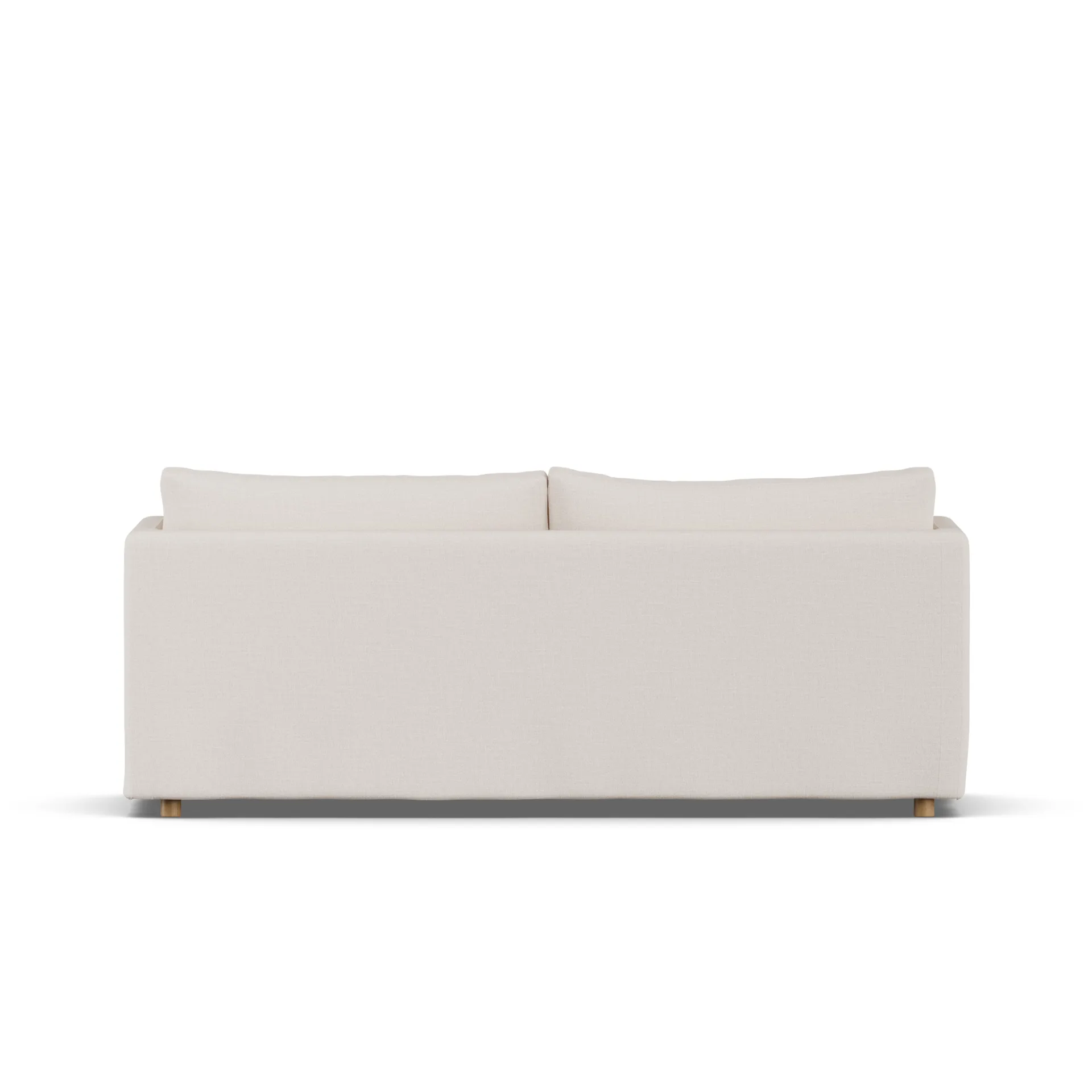 Linnevik Sofa, Same Off White 6671-Eiche weiß geölt, 3-sitzig, mit Volant 1898