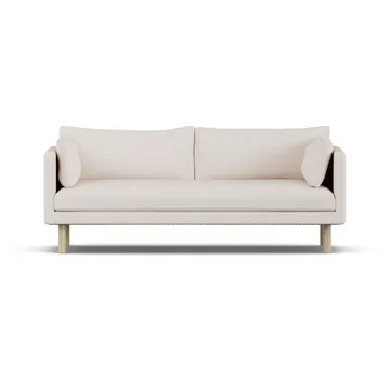 Linnevik Sofa - Same Off White 6671-Eiche weiß geölt, 3-sitzig, ohne Volant - 1898