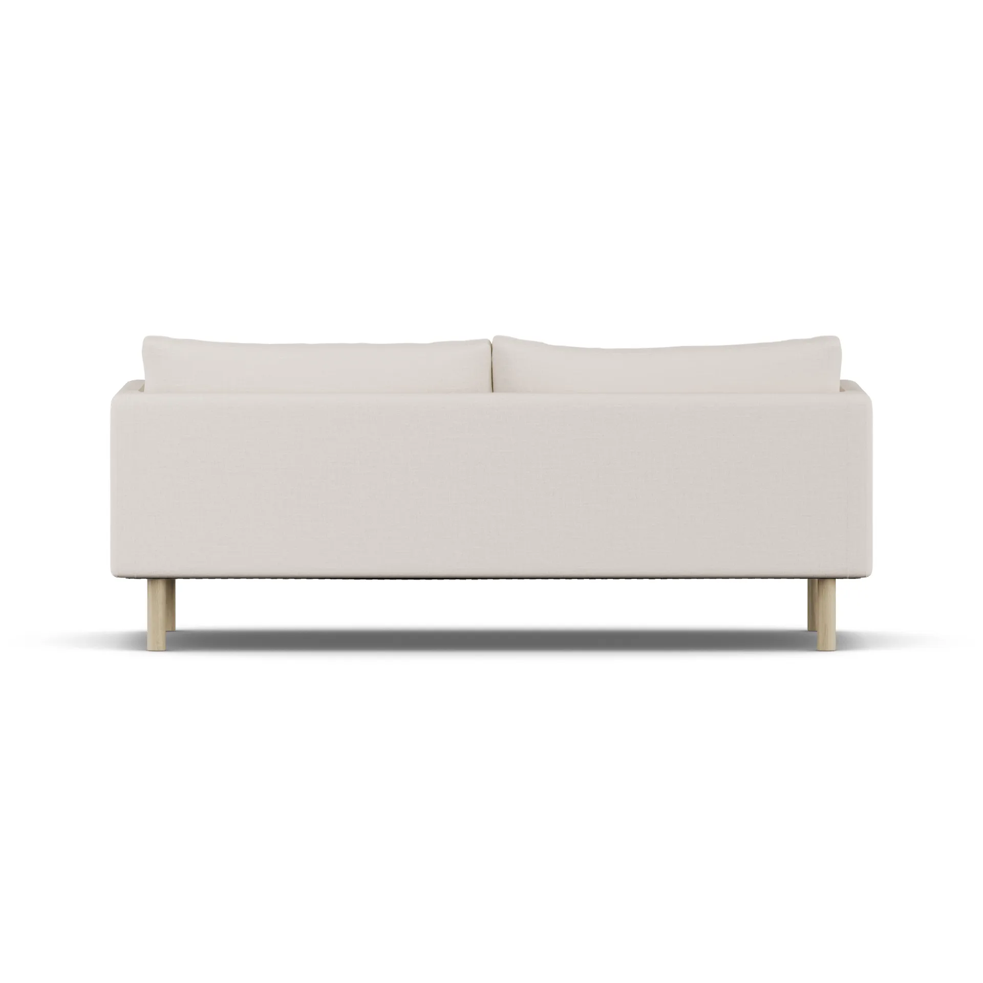 Linnevik Sofa, Same Off White 6671-Eiche weiß geölt, 3-sitzig, ohne Volant 1898