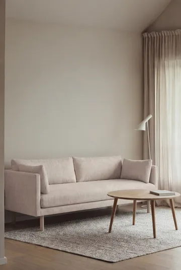 Linnevik Sofa - Same Off White 6671-Eiche weiß geölt, 3-sitzig, ohne Volant - 1898