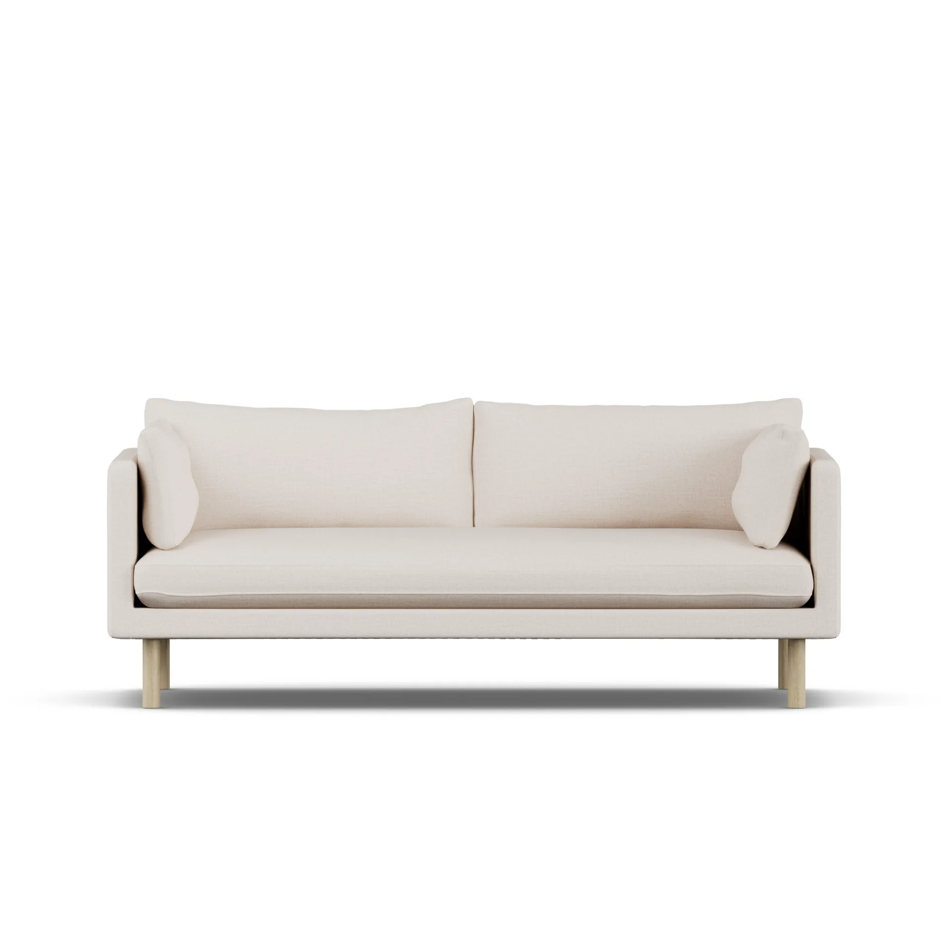 Linnevik Sofa, Same Off White 6671-Eiche weiß geölt, 3-sitzig 1898