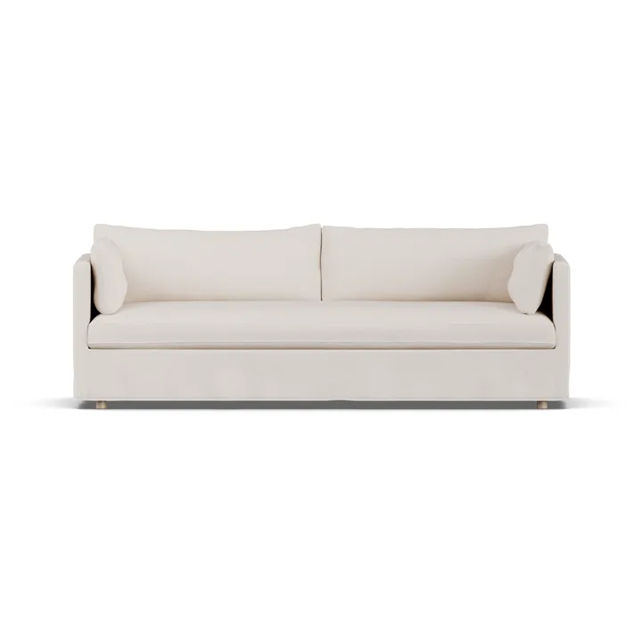 Linnevik Sofa - Same Off White 6671-Eiche weiß geölt, 4-sitzig, mit Volant - 1898