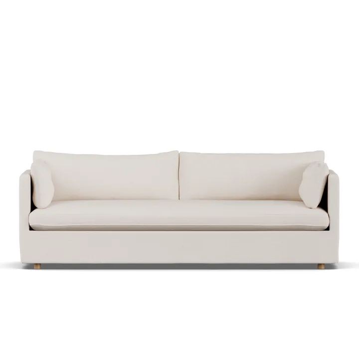 Linnevik Sofa - Same Off White 6671-Eiche weiß geölt, 4-sitzig, mit Volant - 1898