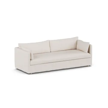 Linnevik Sofa - Same Off White 6671-Eiche weiß geölt, 4-sitzig, mit Volant - 1898