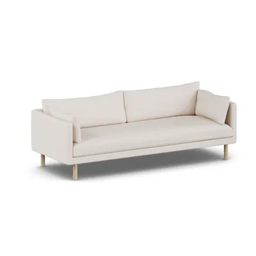 Linnevik Sofa - Same Off White 6671-Eiche weiß geölt, 4-sitzig, ohne Volant - 1898