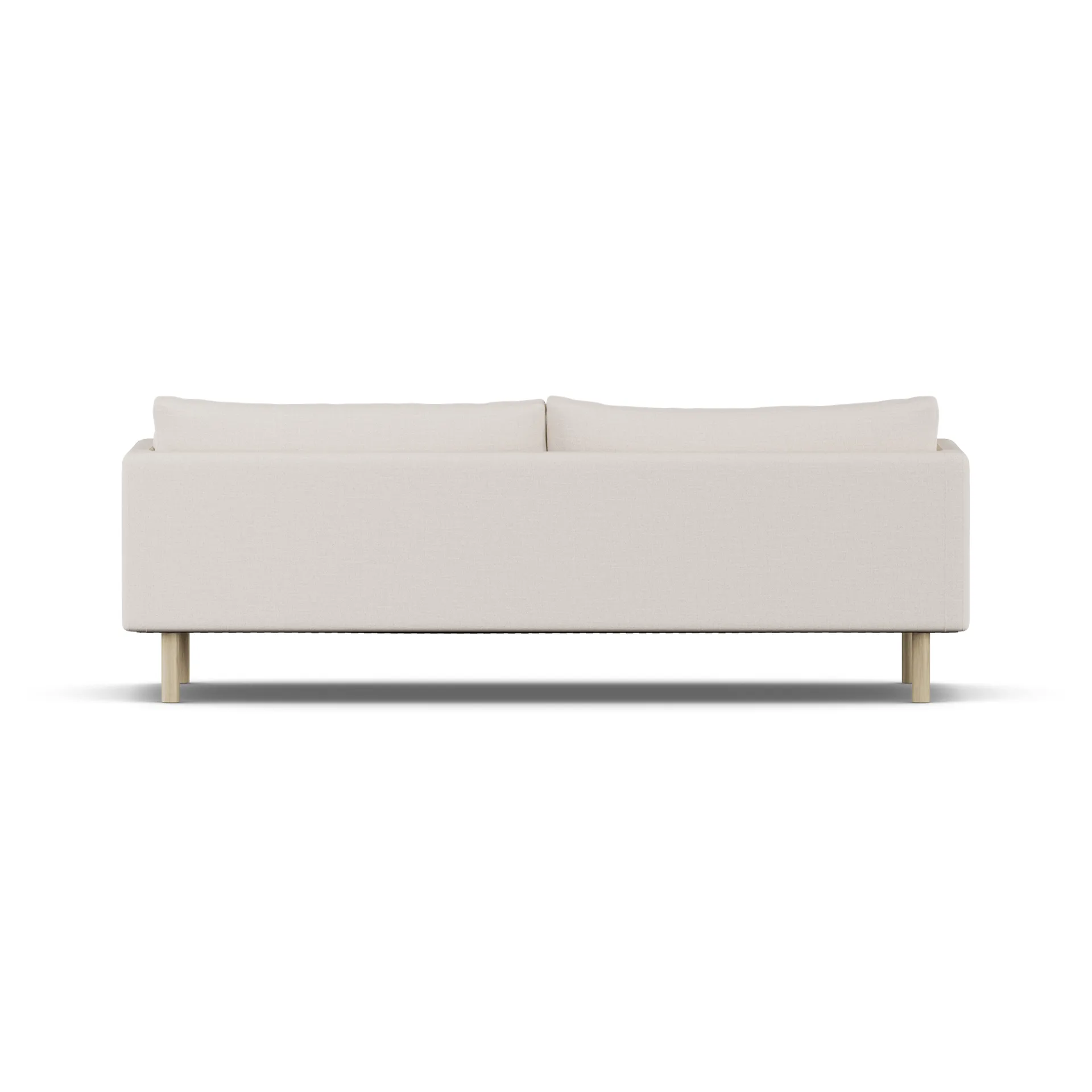 Linnevik Sofa, Same Off White 6671-Eiche weiß geölt, 4-sitzig, ohne Volant 1898