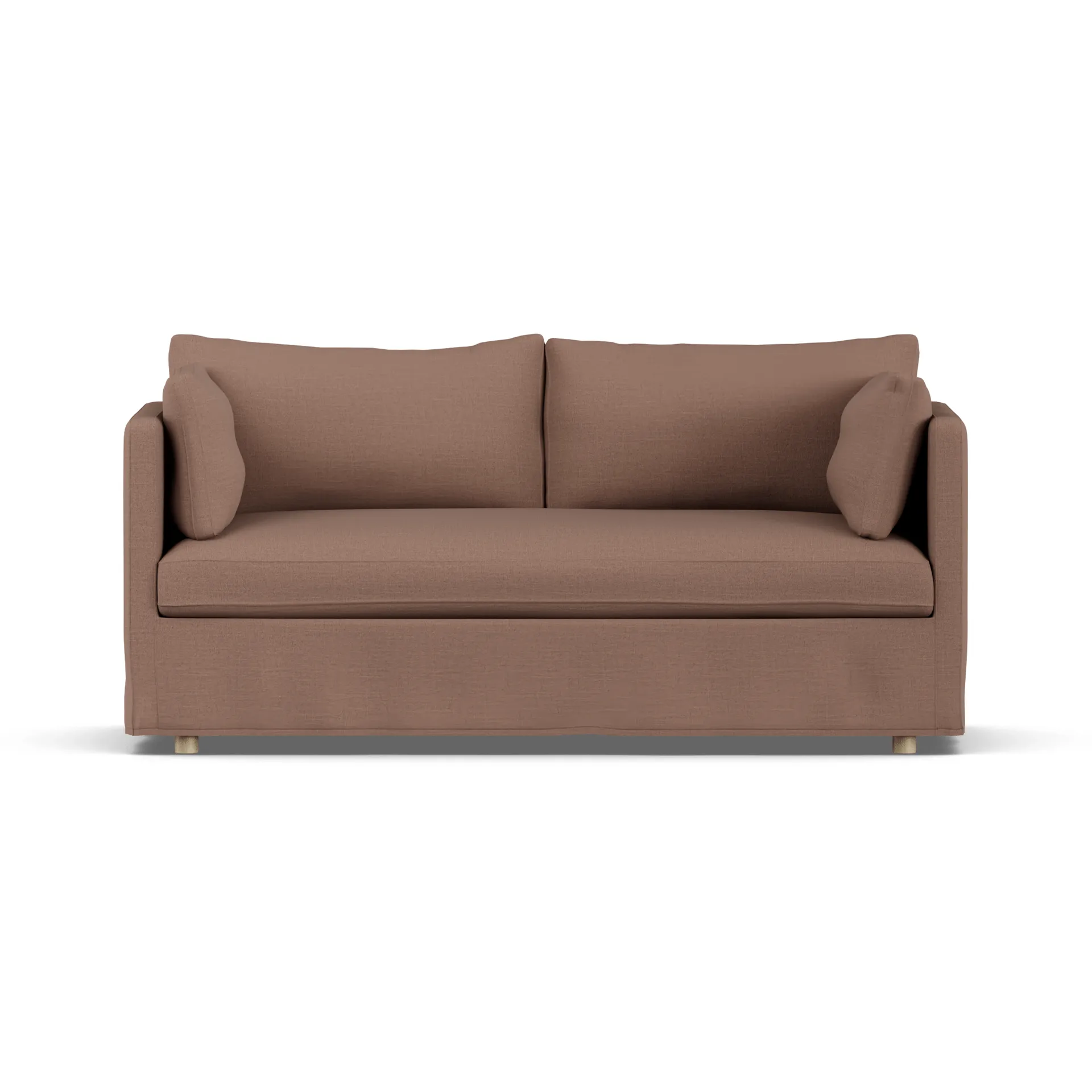 Linnevik Sofa, Same Rust 6675-Eiche weiß geölt, 2-sitzig, mit Volant 1898