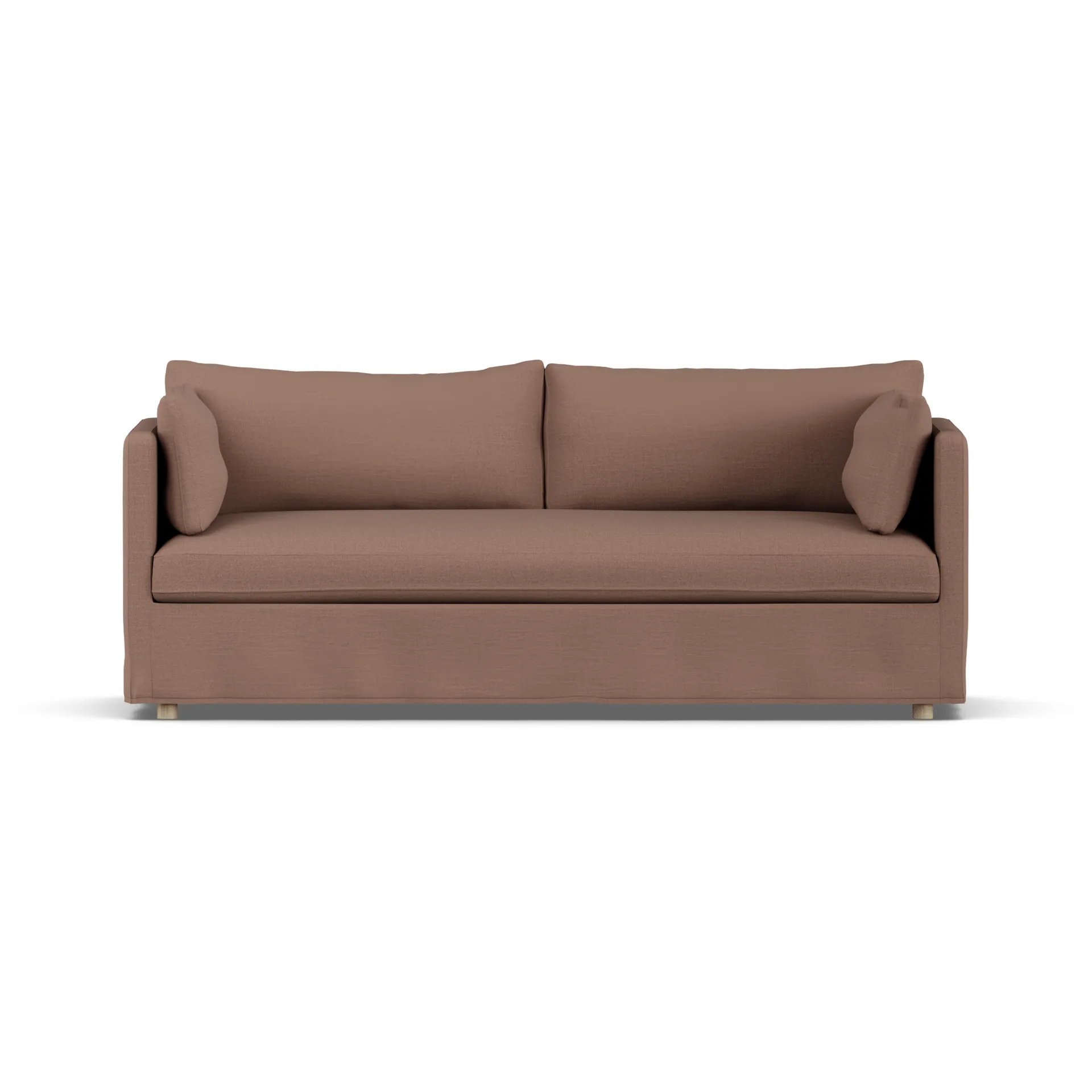 Linnevik Sofa, Same Rust 6675-Eiche weiß geölt, 3-sitzig, mit Volant 1898