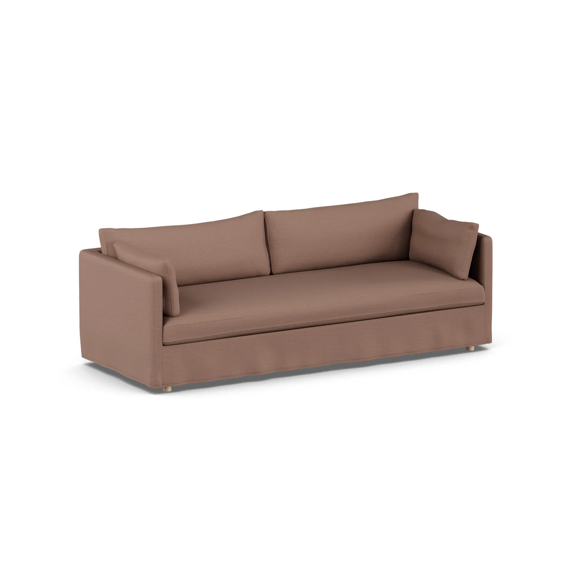 Linnevik Sofa, Same Rust 6675-Eiche weiß geölt, 4-sitzig, mit Volant 1898