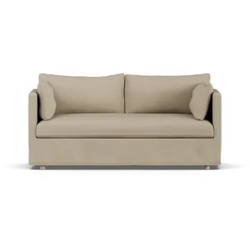 Linnevik Sofa - Same Sand 6672-Eiche weiß geölt, 2-sitzig, mit Volant - 1898