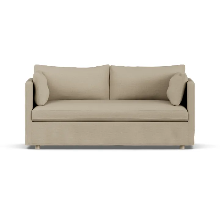 Linnevik Sofa - Same Sand 6672-Eiche weiß geölt, 2-sitzig, mit Volant - 1898