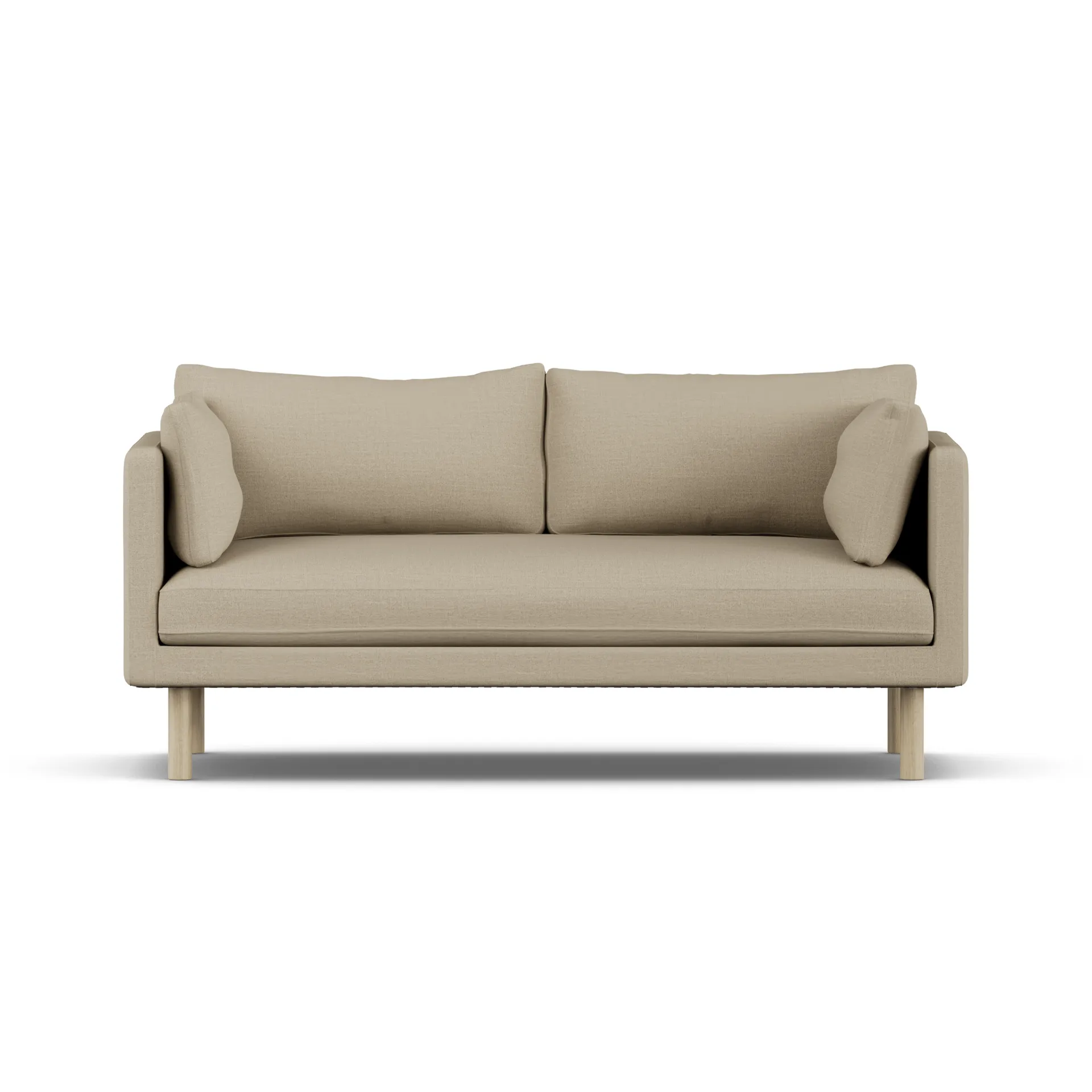 Linnevik Sofa, Same Sand 6672-Eiche weiß geölt, 2-sitzig, ohne Volant 1898