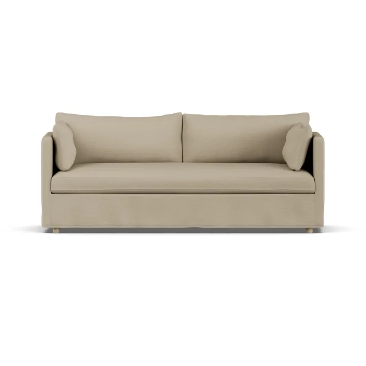 Linnevik Sofa - Same Sand 6672-Eiche weiß geölt, 3-sitzig, mit Volant - 1898