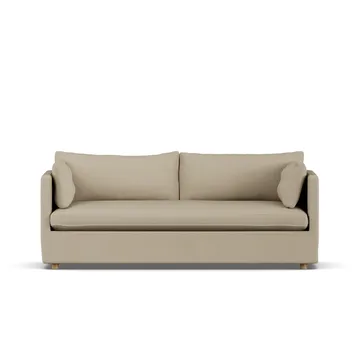 Linnevik Sofa - Same Sand 6672-Eiche weiß geölt, 3-sitzig, mit Volant - 1898