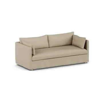 Linnevik Sofa - Same Sand 6672-Eiche weiß geölt, 3-sitzig, mit Volant - 1898