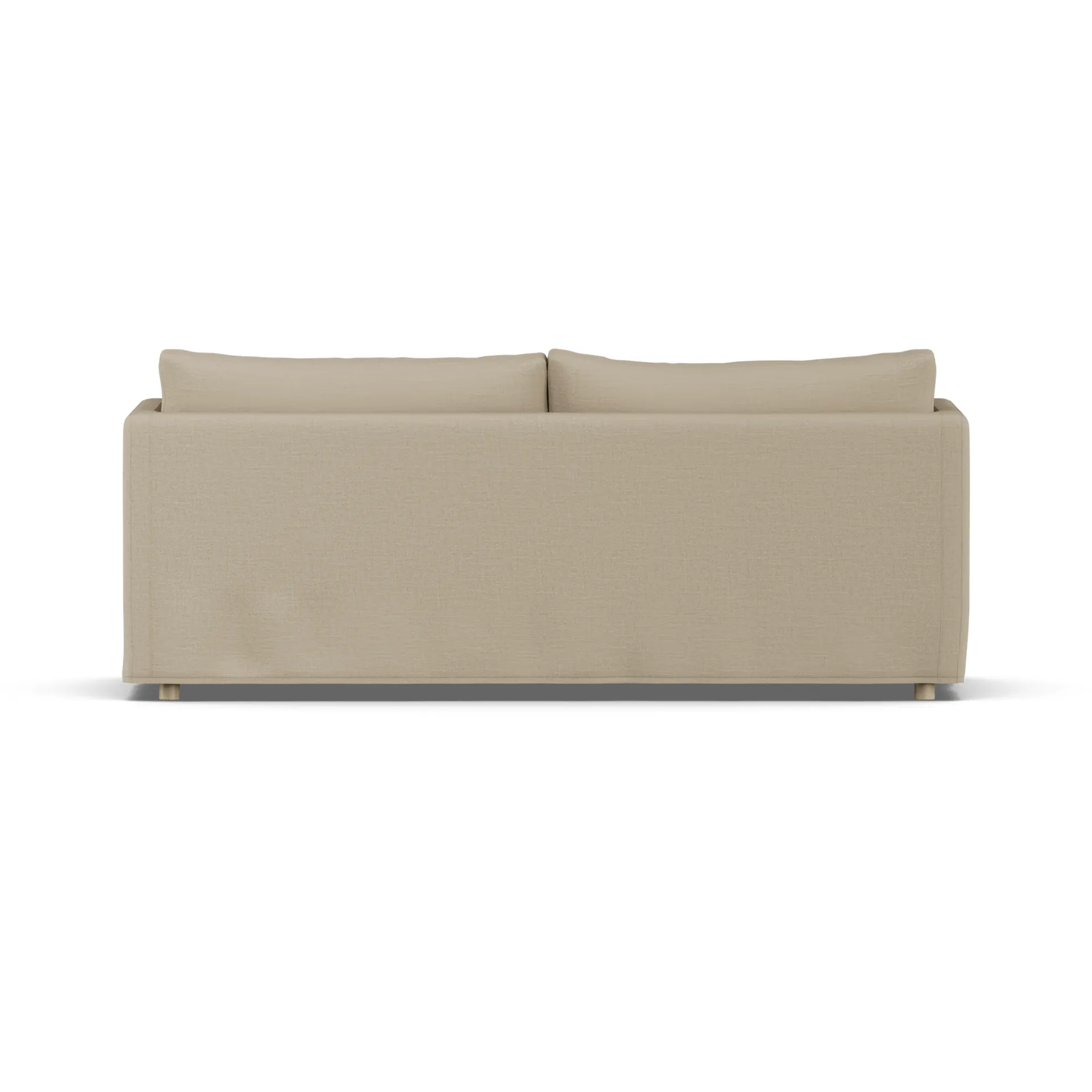 Linnevik Sofa, Same Sand 6672-Eiche weiß geölt, 3-sitzig, mit Volant 1898