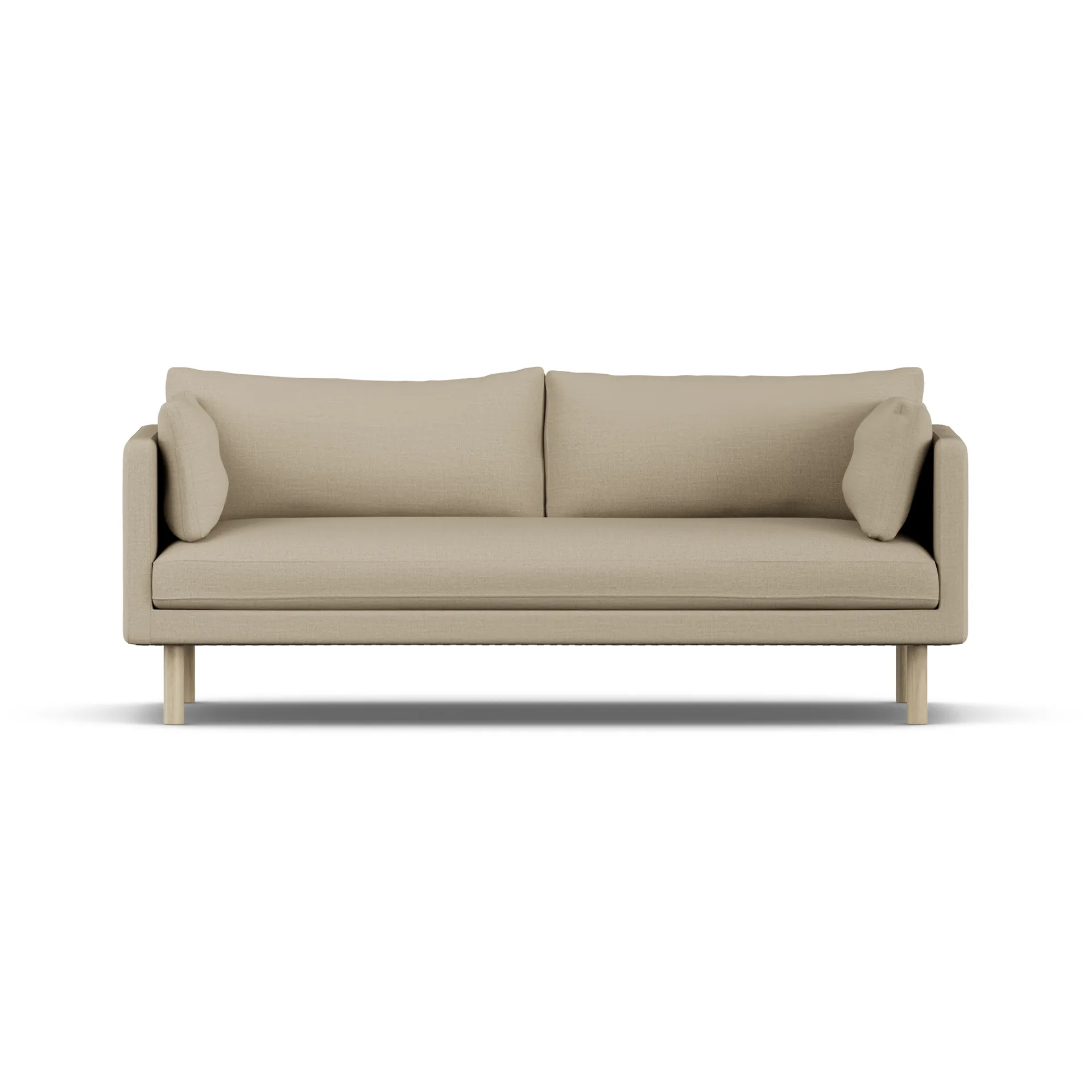 Linnevik Sofa, Same Sand 6672-Eiche weiß geölt, 3-sitzig, ohne Volant 1898
