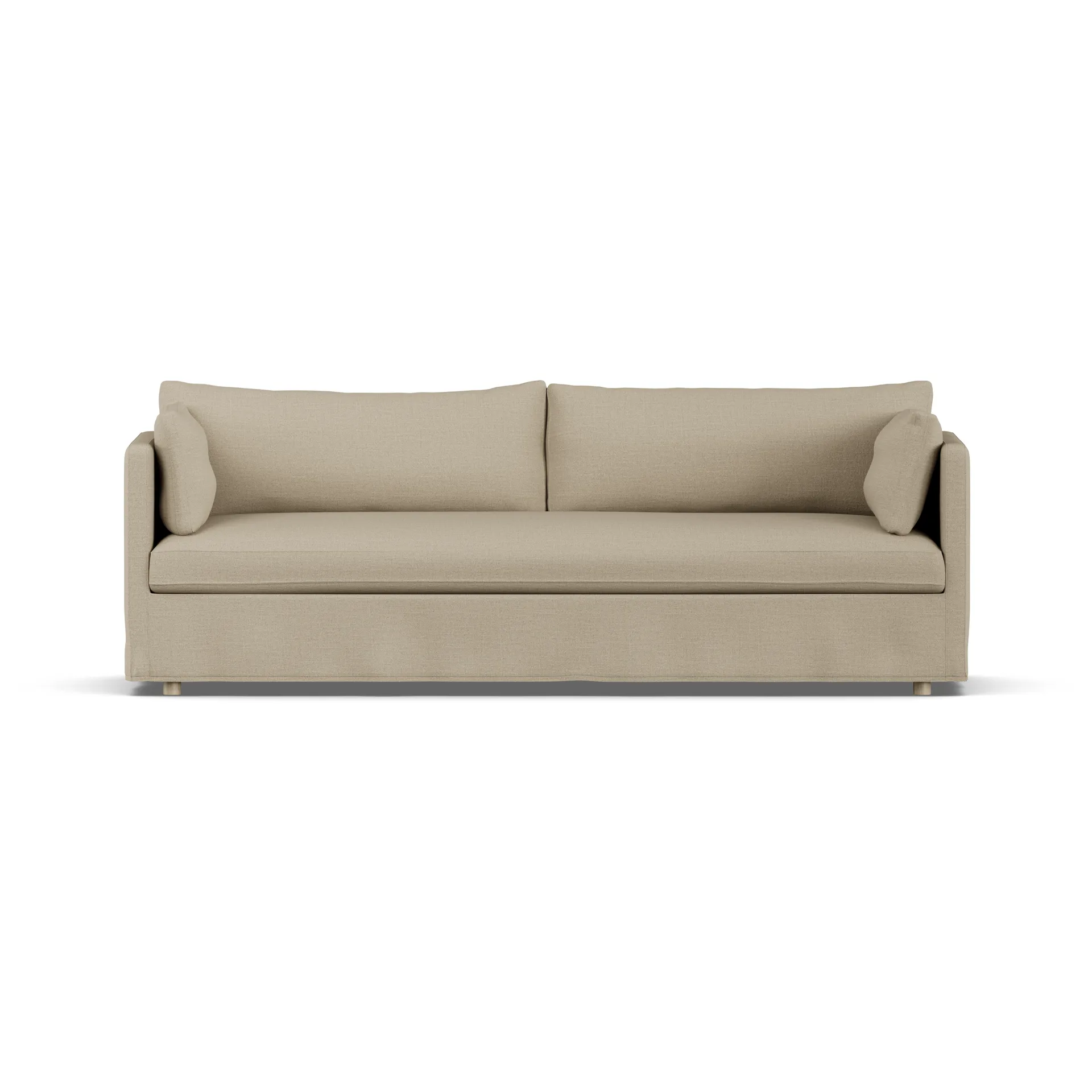 Linnevik Sofa, Same Sand 6672-Eiche weiß geölt, 4-sitzig, mit Volant 1898