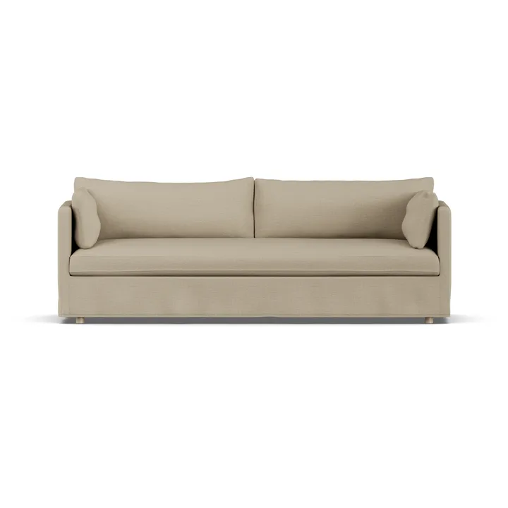 Linnevik Sofa - Same Sand 6672-Eiche weiß geölt, 4-sitzig, mit Volant - 1898