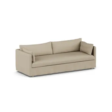 Linnevik Sofa - Same Sand 6672-Eiche weiß geölt, 4-sitzig, mit Volant - 1898