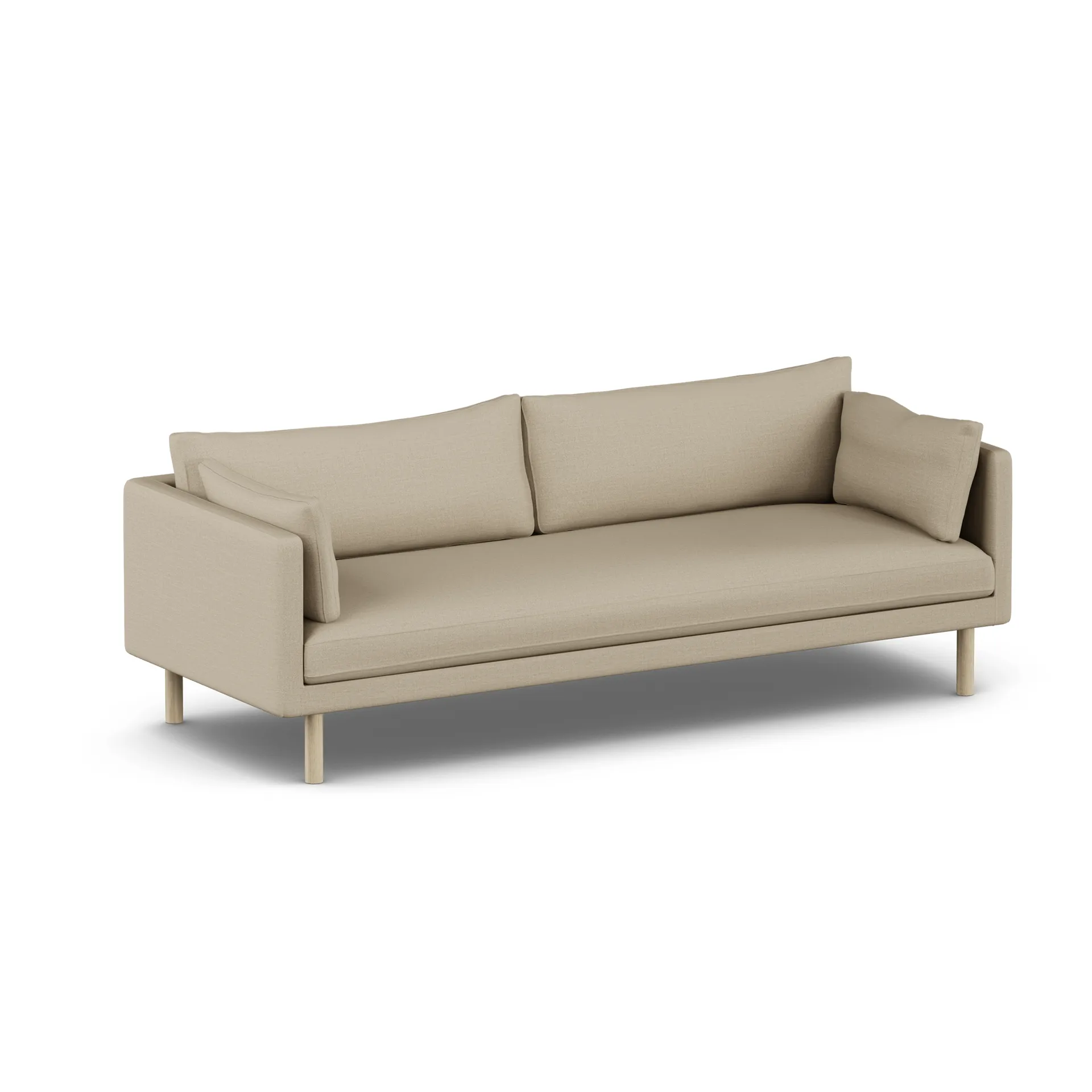 Linnevik Sofa, Same Sand 6672-Eiche weiß geölt, 4-sitzig, ohne Volant 1898