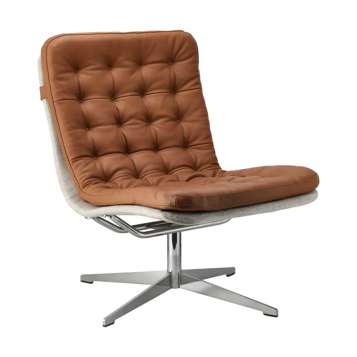 Loholm Sessel mit Drehfunktion - Cognac Leder-Bern Beige 0341 - 1898