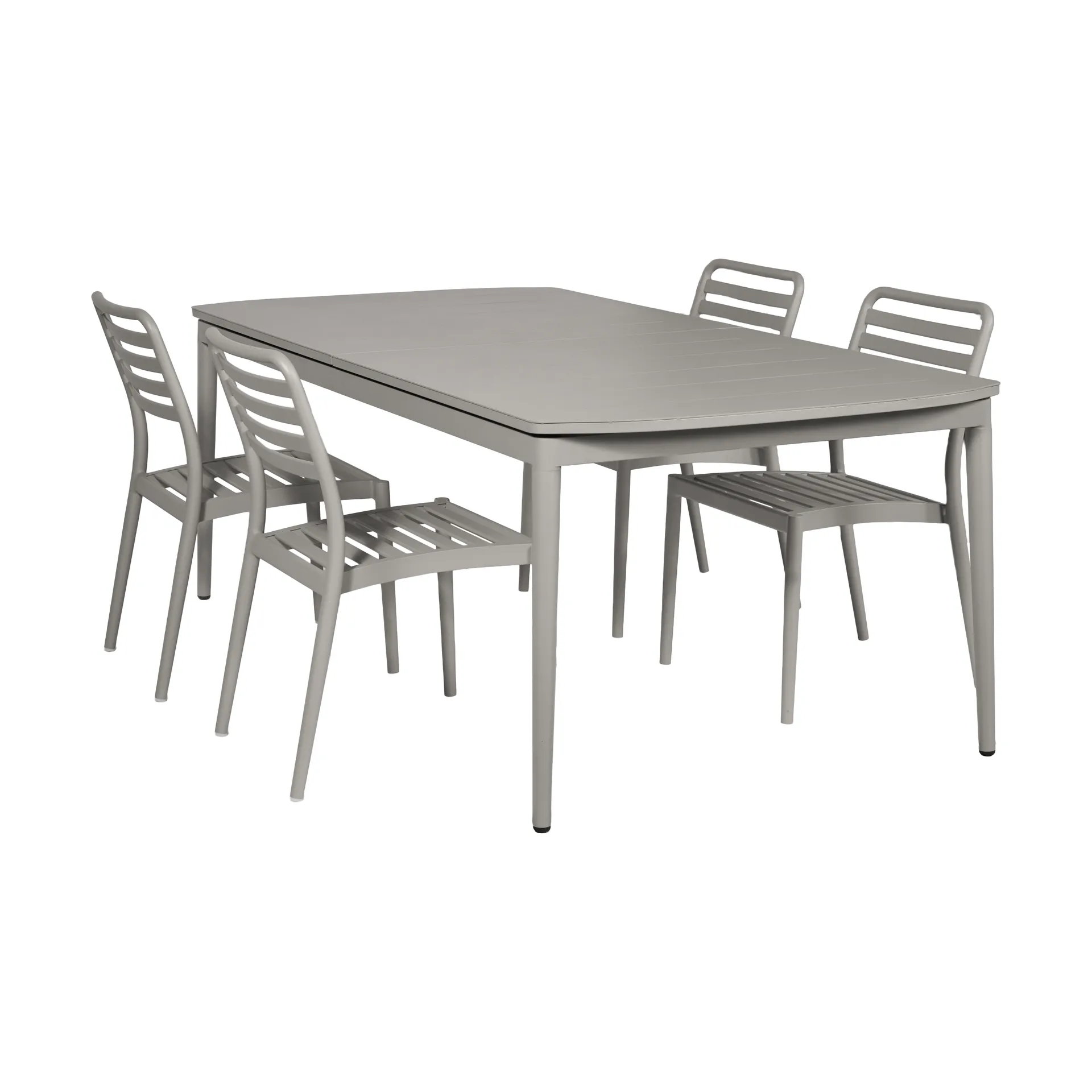 Marsala ausziehbarer Tisch 208–288 cm + 4 Stück Messina Stuhl, Taupe,  1898
