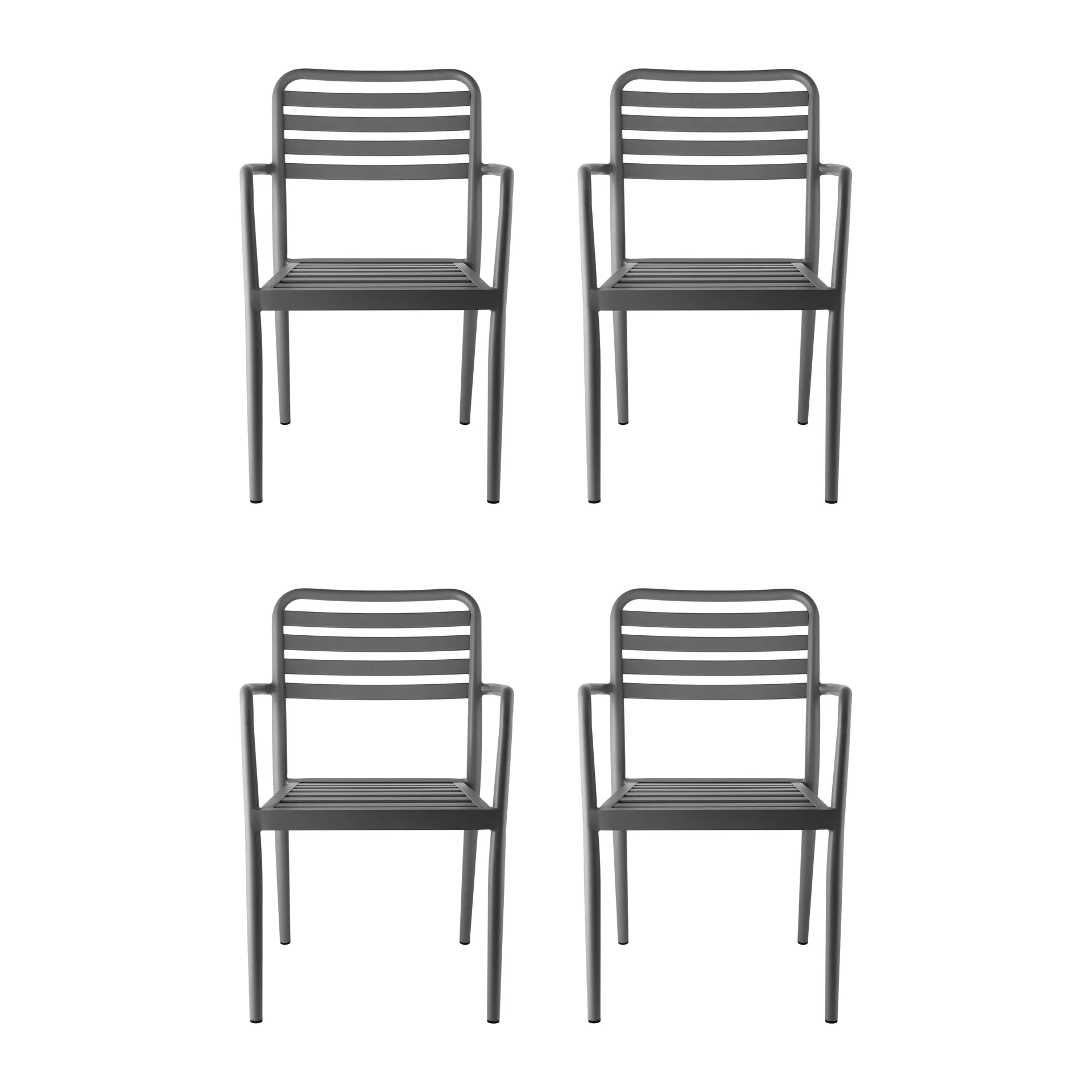 Messina Armlehnstuhl, Anthracite, 4er-Pack 1898