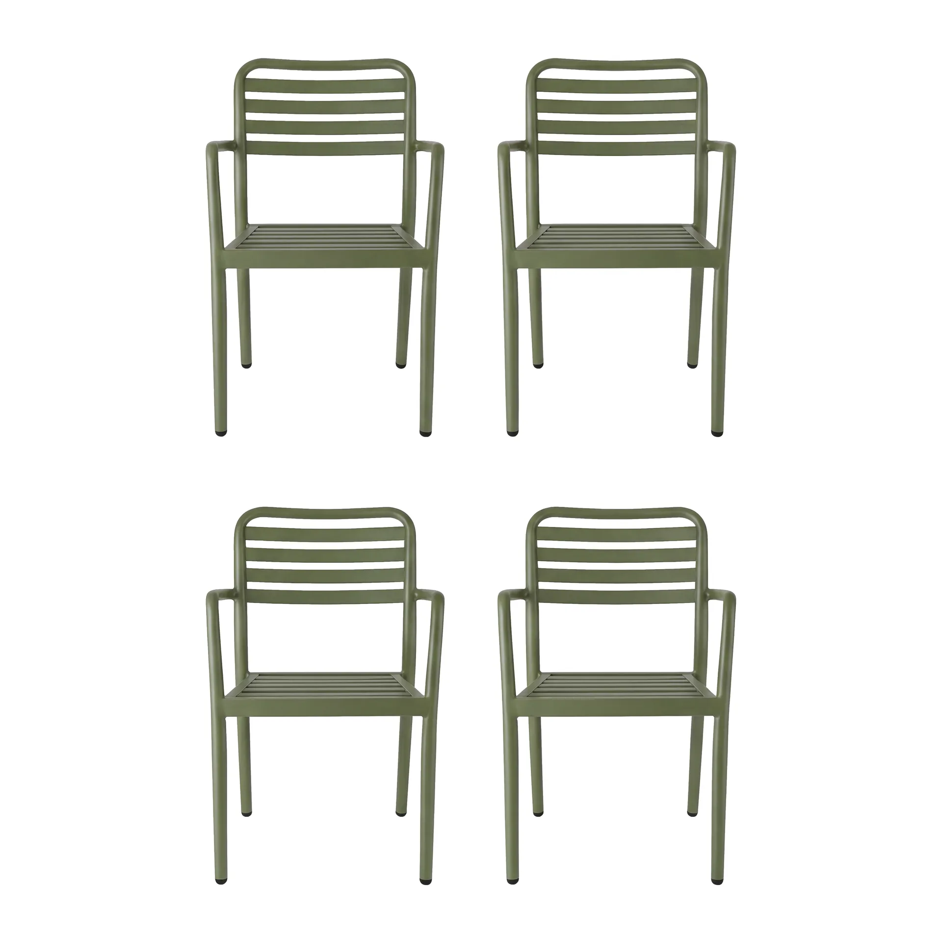Messina Armlehnstuhl, Moss green, 4er-Pack,  1898