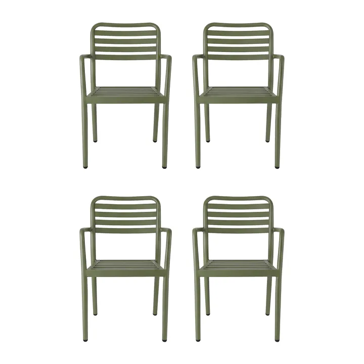 Messina Armlehnstuhl, Moss green, 4er-Pack - 1898