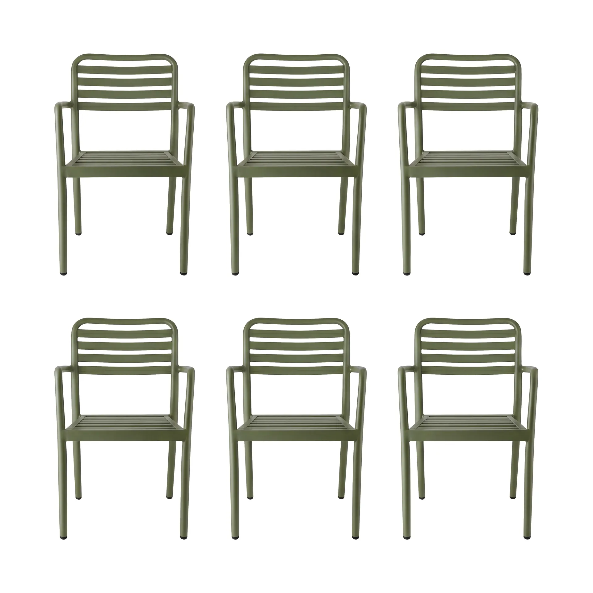Messina Armlehnstuhl, Moss green, 6er-Pack,  1898