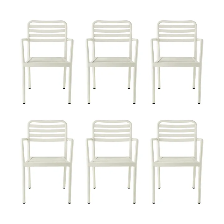 Messina Armlehnstuhl, Off white, 6er-Pack - 1898