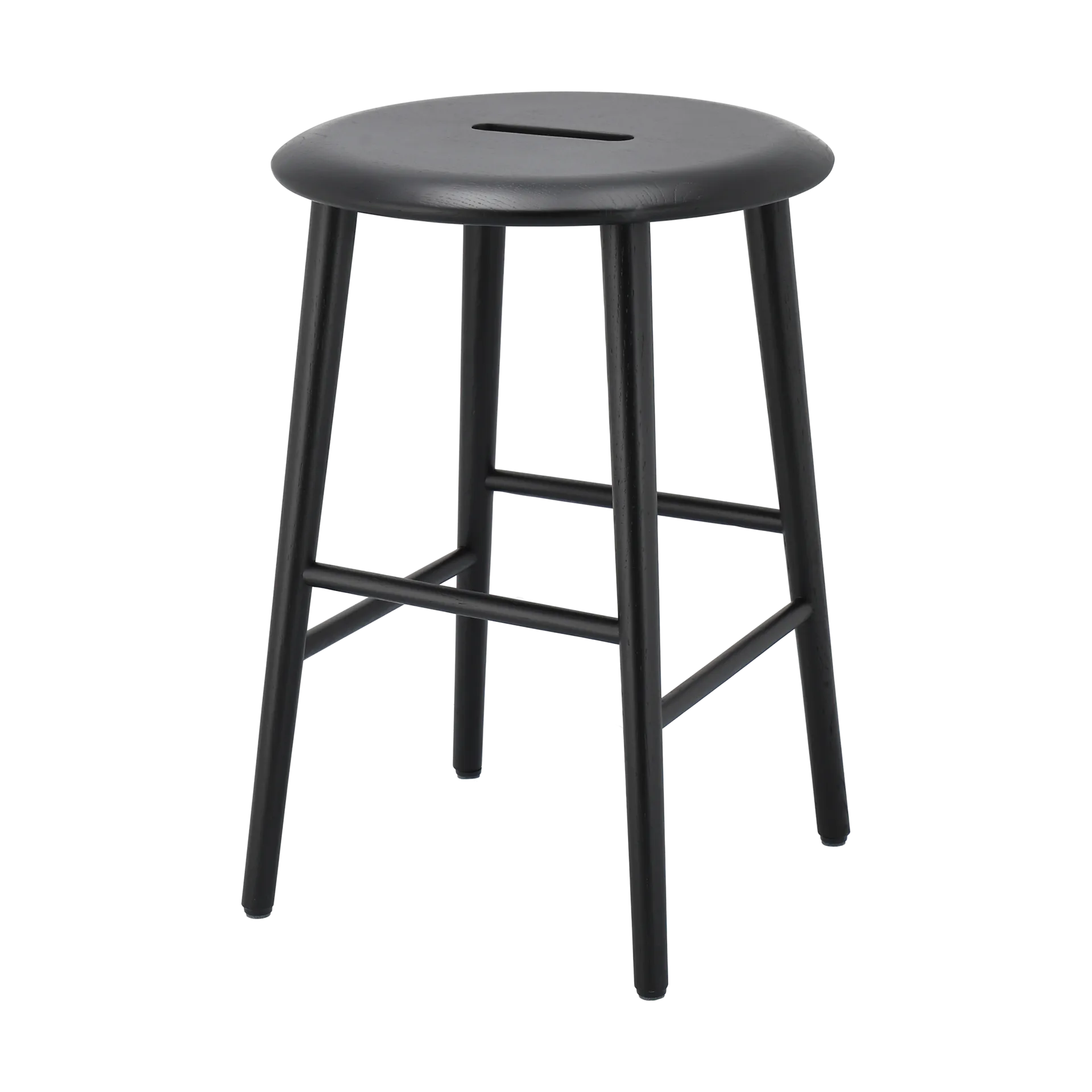Norrabo Hocker 45 cm, Schwarz lackierte Eiche 1898