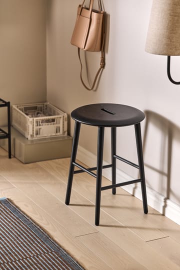 Norrabo Hocker 45 cm - Schwarz lackierte Eiche - 1898