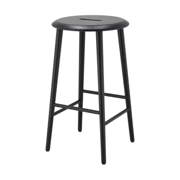 Norrabo runder Barhocker 65 cm - Schwarz lackierte Eiche - 1898