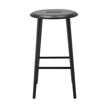 Norrabo runder Barhocker 65 cm - Schwarz lackierte Eiche - 1898