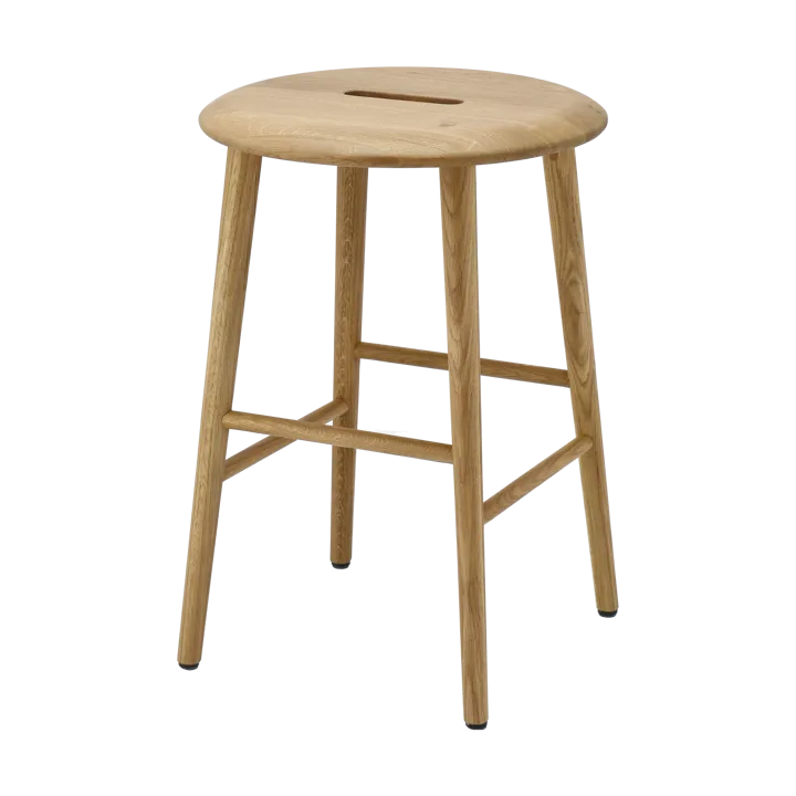 Norrabo runder Hocker 53 cm - Natur lackierte Eiche, Ø38x53 cm - 1898