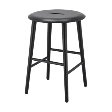 Norrabo runder Hocker 53 cm - Schwarz lackierte Eiche, Ø38x53 cm - 1898