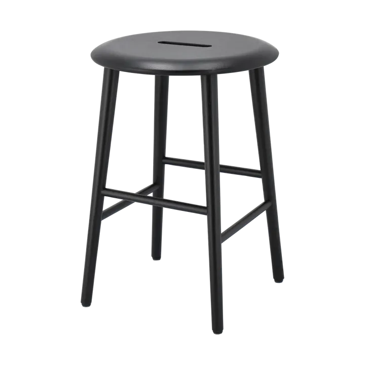 Norrabo runder Hocker 53 cm - Schwarz lackierte Eiche, Ø38x53 cm - 1898