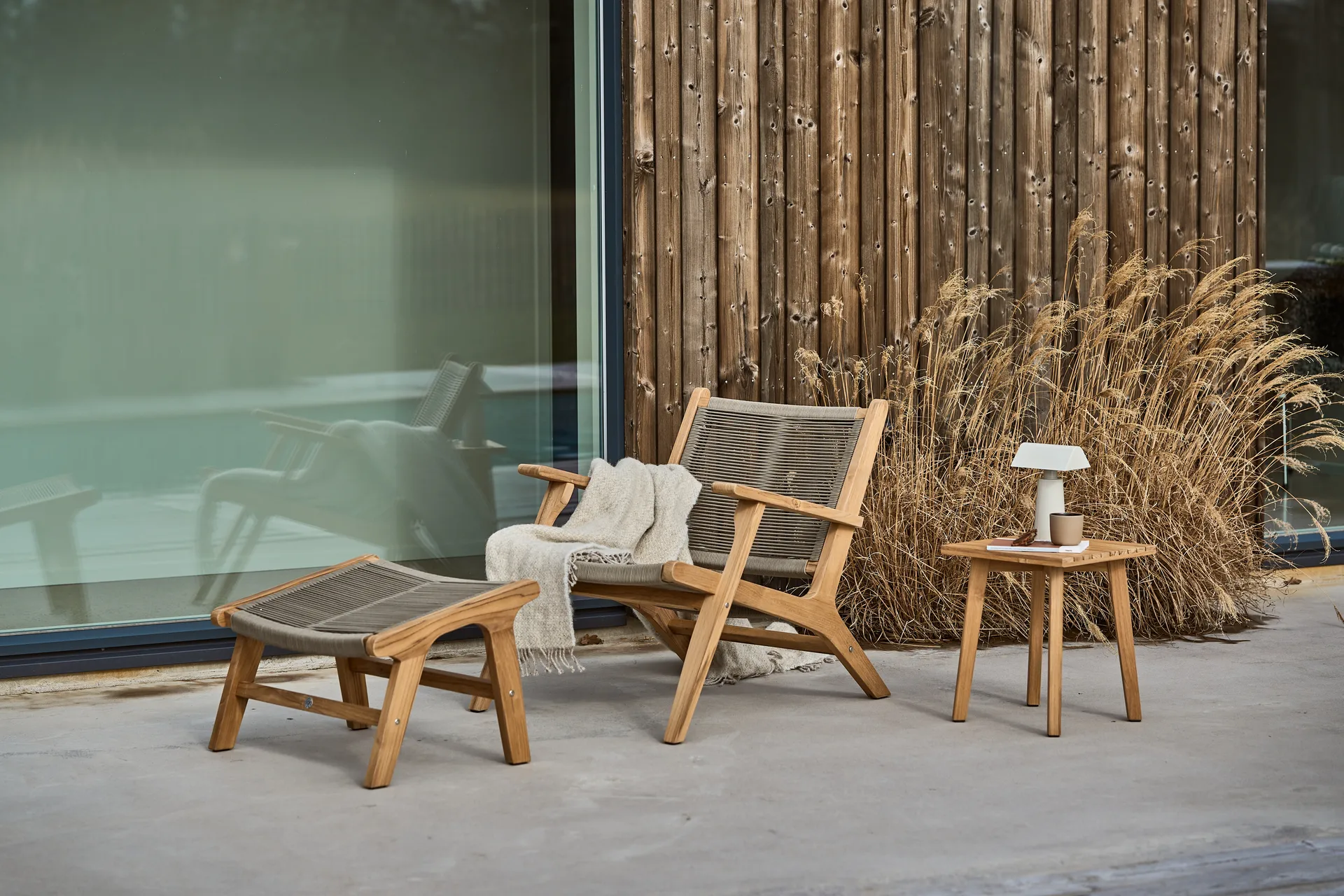 Sandvik Fußhocker, Teak 1898