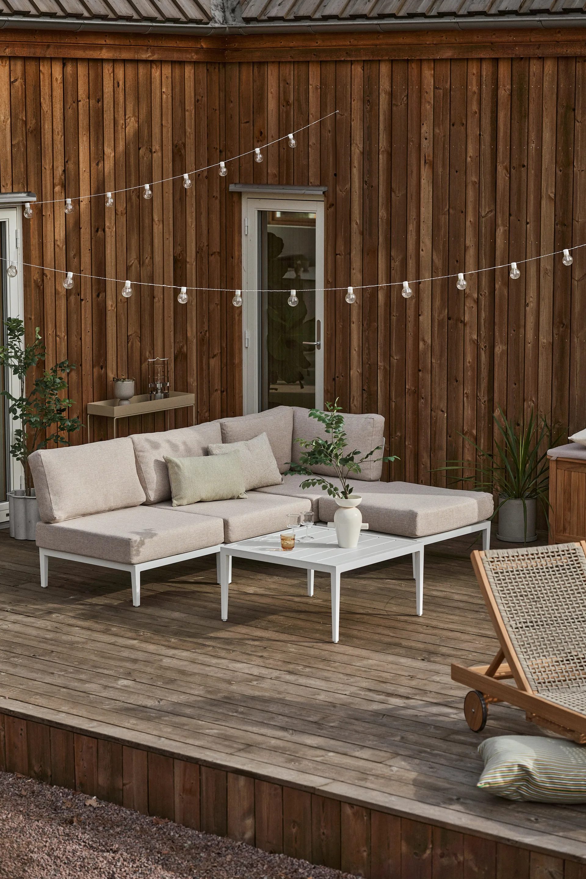 Santander Modulsofa Mittelmodul, Weiß-beige 1898