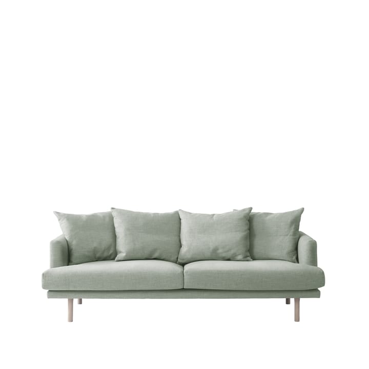 Sjövik 3-Sitzer Sofa - Bern 0345 green, Eichenholzbeine weiß geölt - 1898