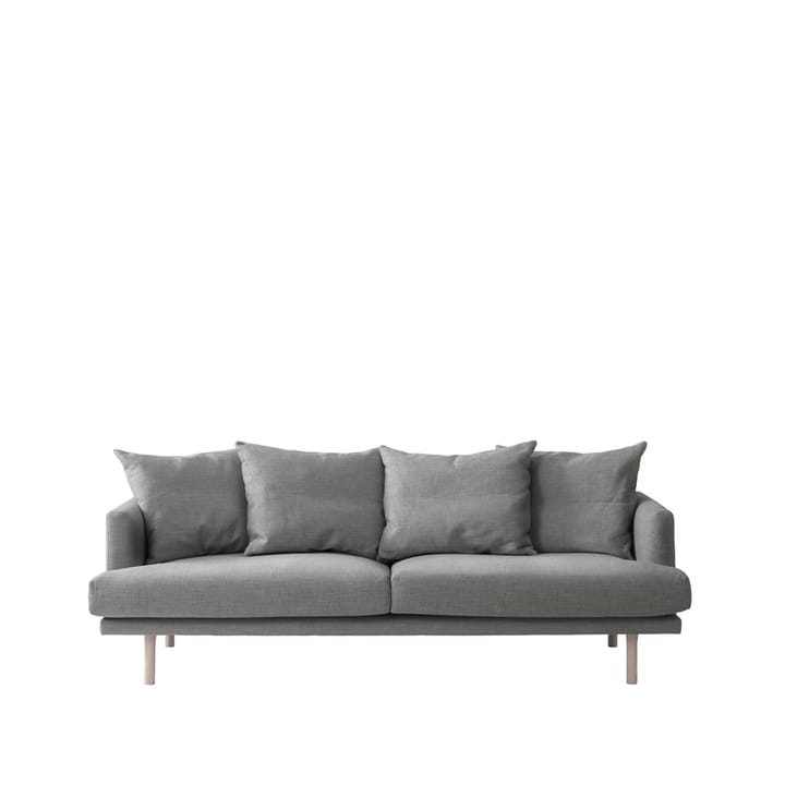 Sjövik 3-Sitzer Sofa - Bern 0349 dark grey, Eichenholzbeine weiß geölt - 1898