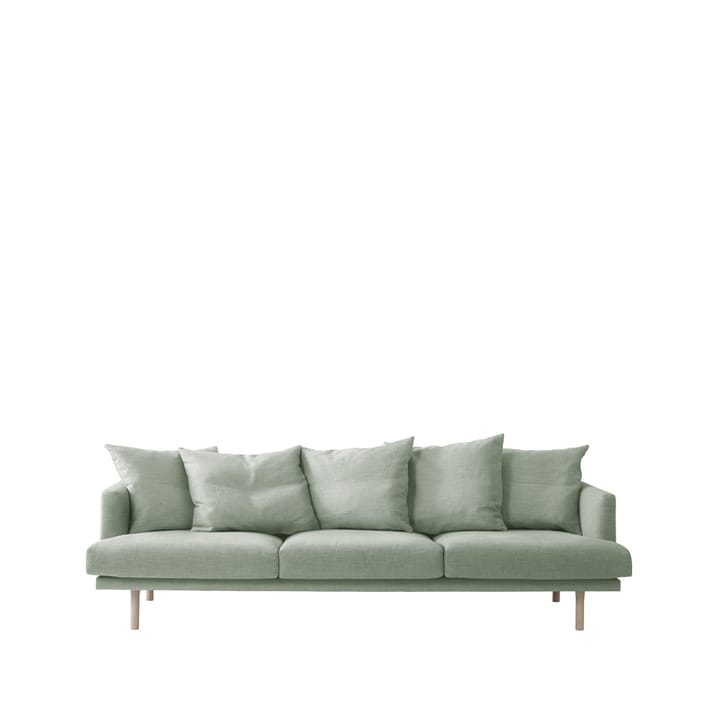 Sjövik 3,5-Sitzer Sofa - Bern 0345 green, Beine aus weiß geöltem Eichenholz - 1898