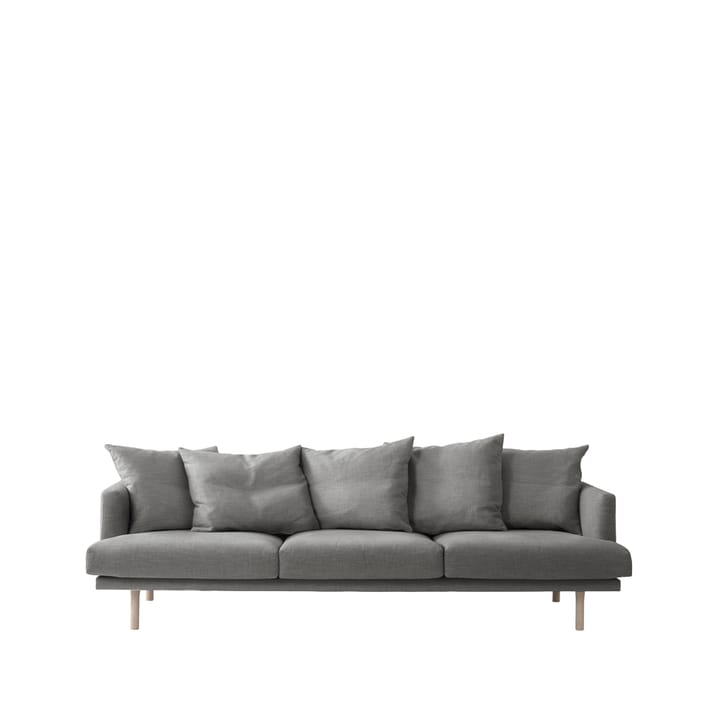 Sjövik 3,5-Sitzer Sofa - Bern 0349 dark grey, Eichenholzbeine weiß geölt - 1898